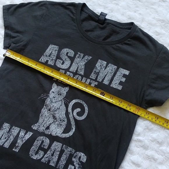 Anvil Ask me about my cat gray t-shirt graphic - Picture 3 of 7